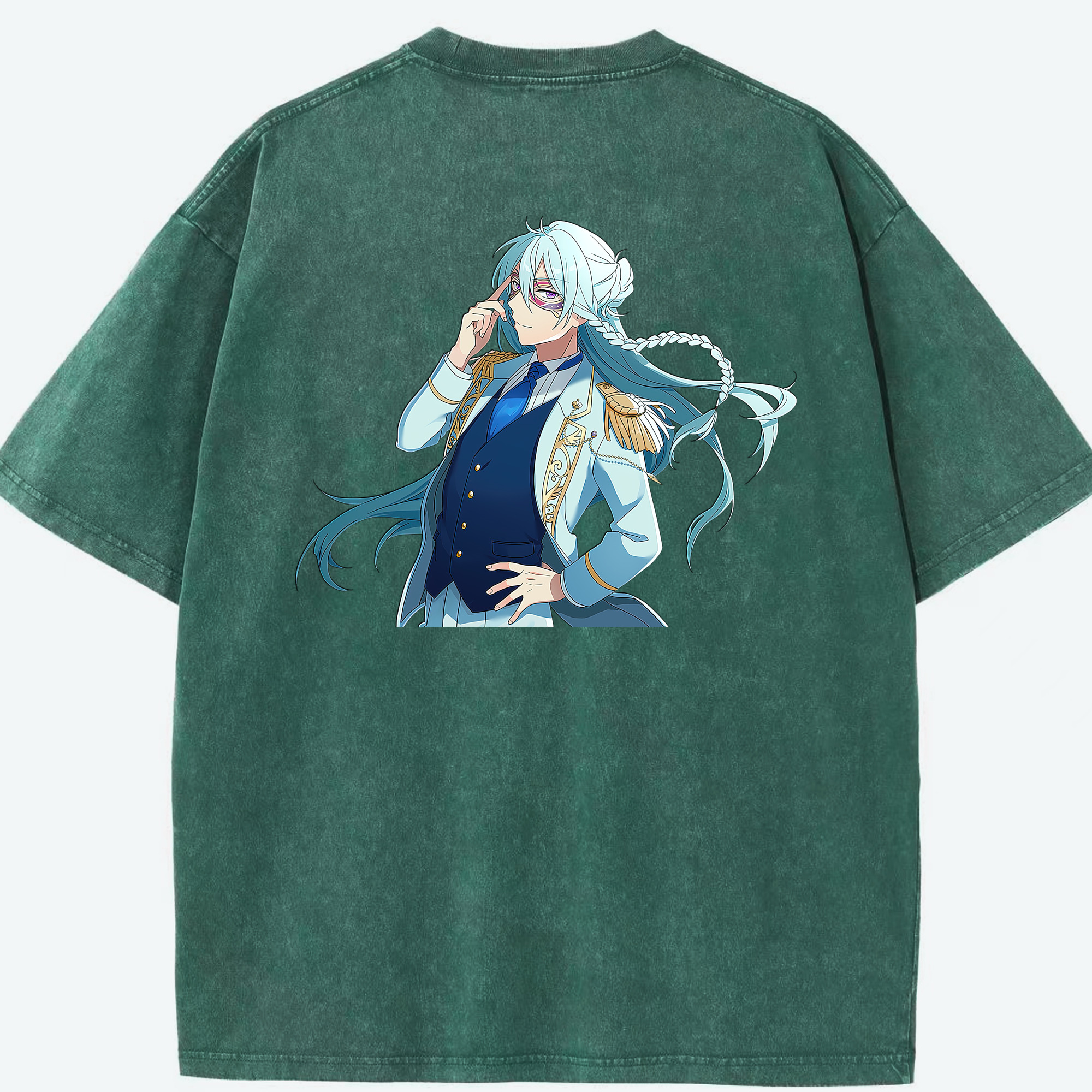 （画像用） あんさんぶるスターズ! Ensemble Stars 綿100% ヴィンテージ風 半袖Tシャツ（背面プリント）